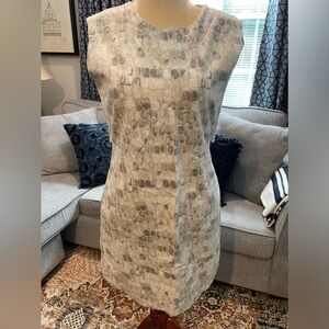 Kate Spade Saturday Grey Watercolor Dot Sheath Dress. Size 12.